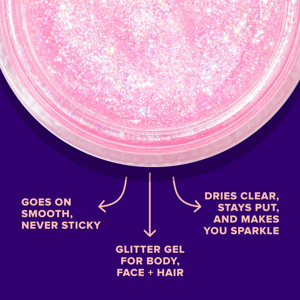 UNICORN SNOT partículas de purpurina holográfica ampliadas, muestra reflejo multicolor beneficioso