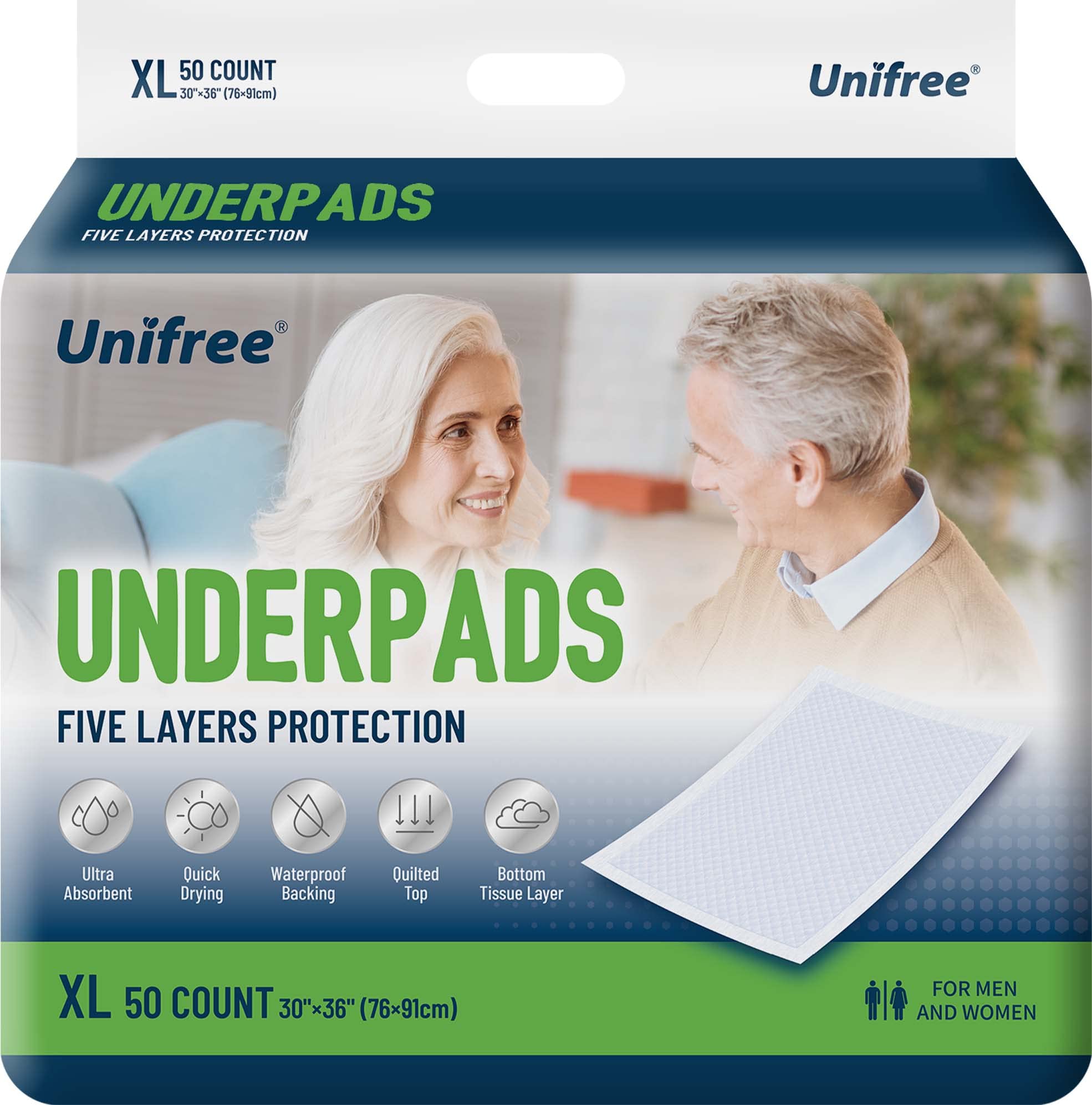 UNIFREE paquete frontal XL con 50 unidades proteccion inmediata