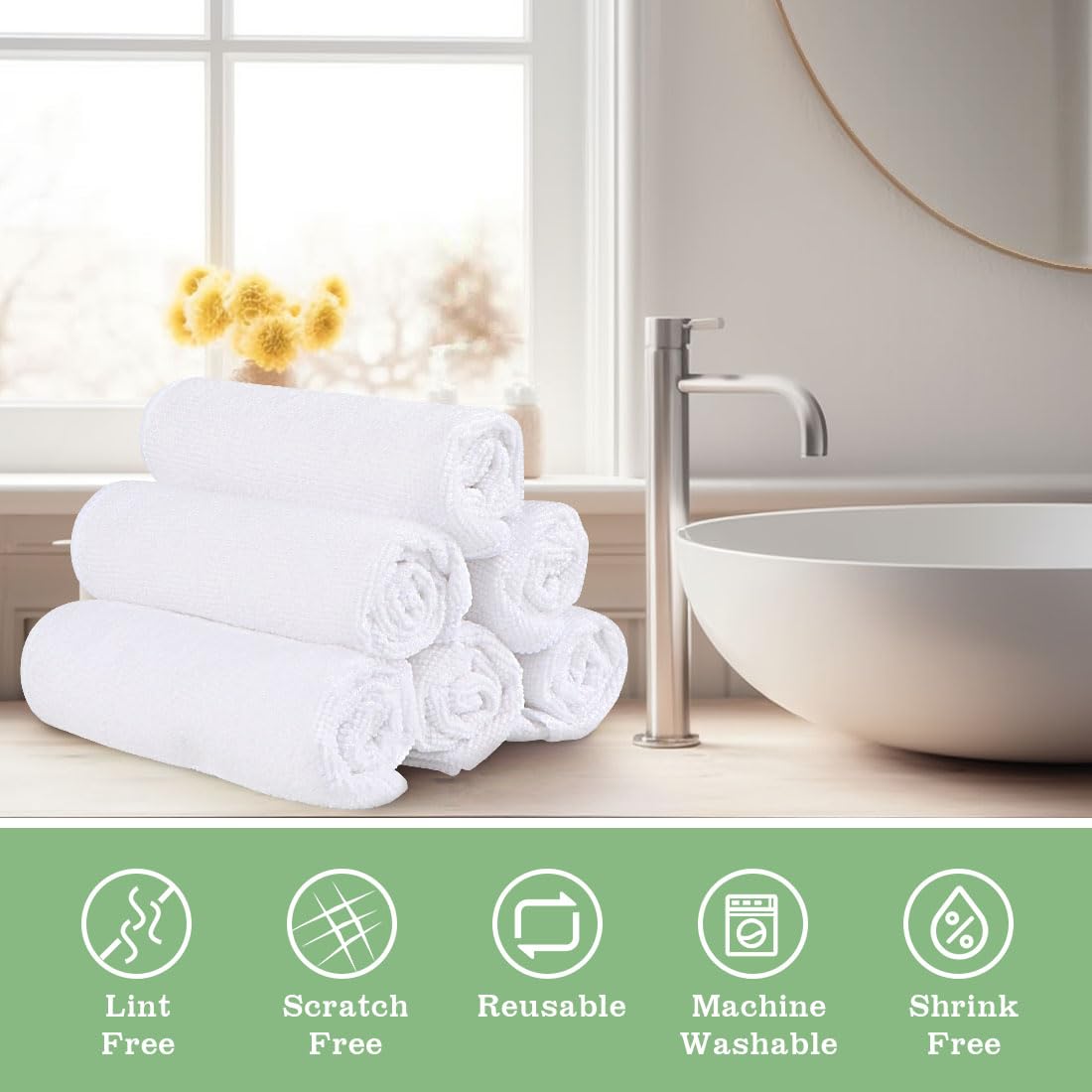 UNIMADE persona usando paño facial, suavidad y confort