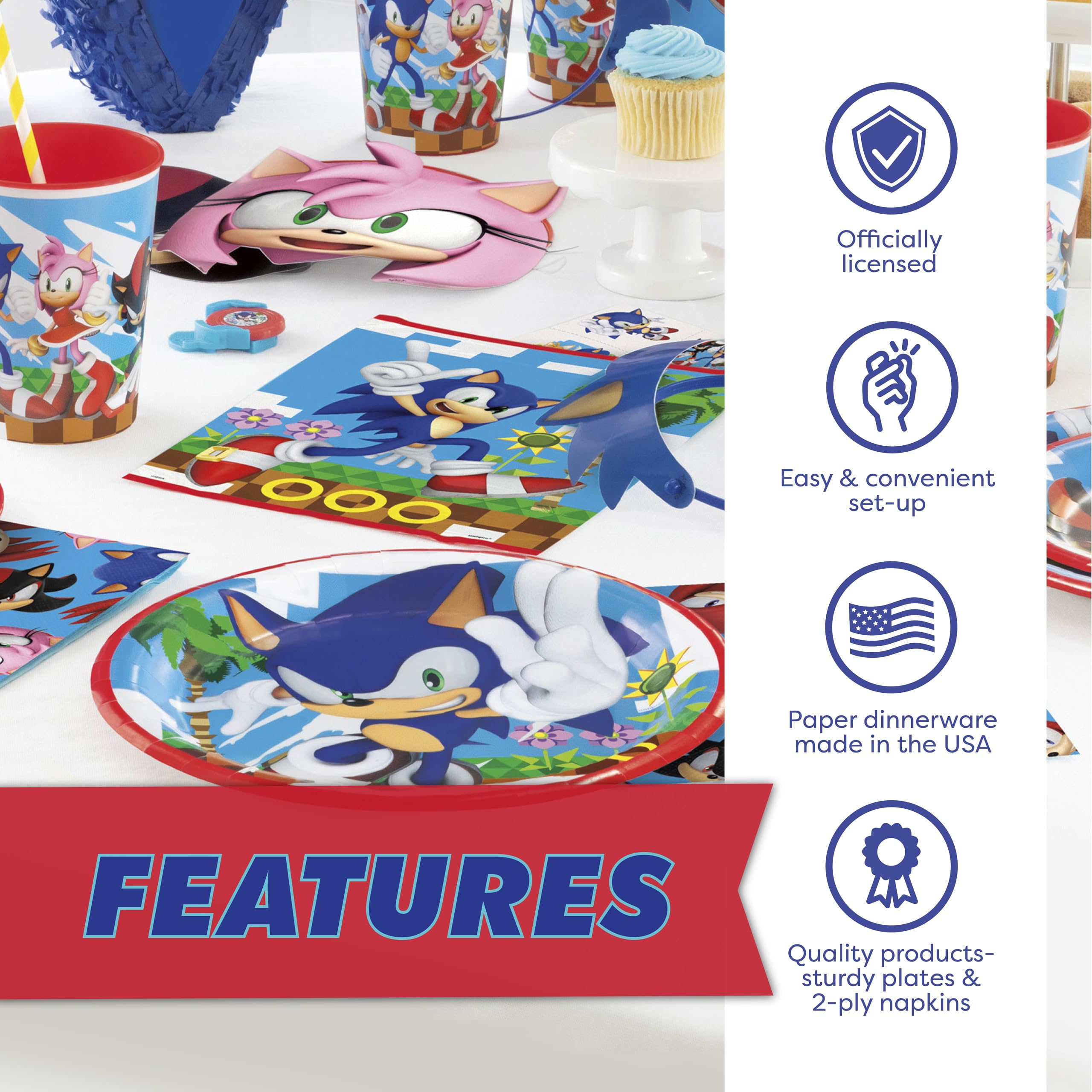 Unique servilletas y mantel plástico listos para proteger la mesa