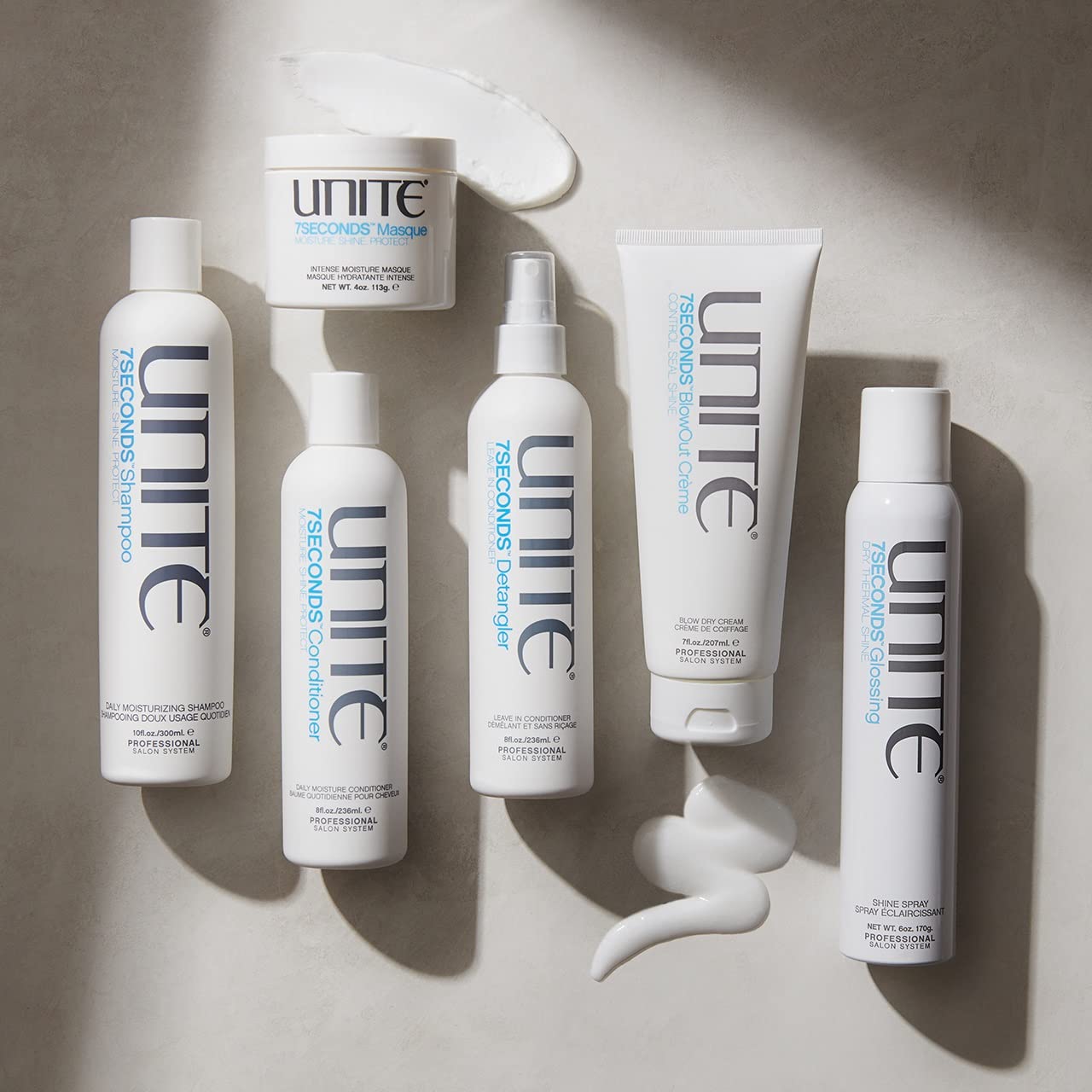 UNITE producto en baño estilizado transmitiendo rutina protectora diaria