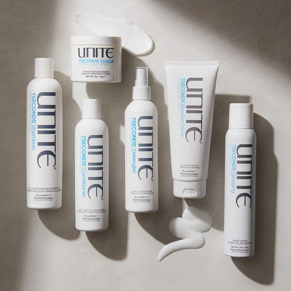UNITE producto en baño estilizado transmitiendo rutina protectora diaria