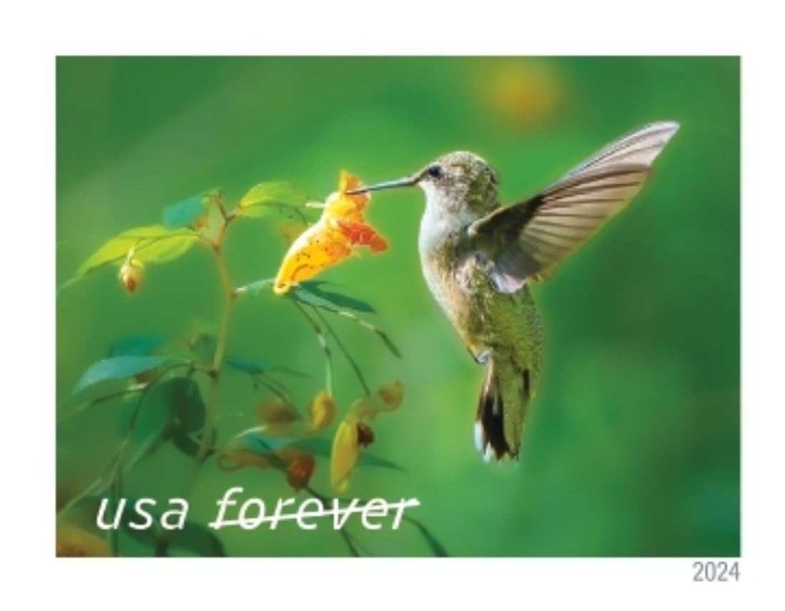 United States Postal Service libreta abierta exhibiendo los 20 sellos disponibles
