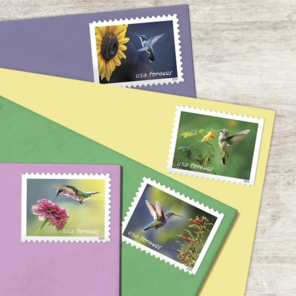 United States Postal Service sello con zinnia mostrando color y detalle