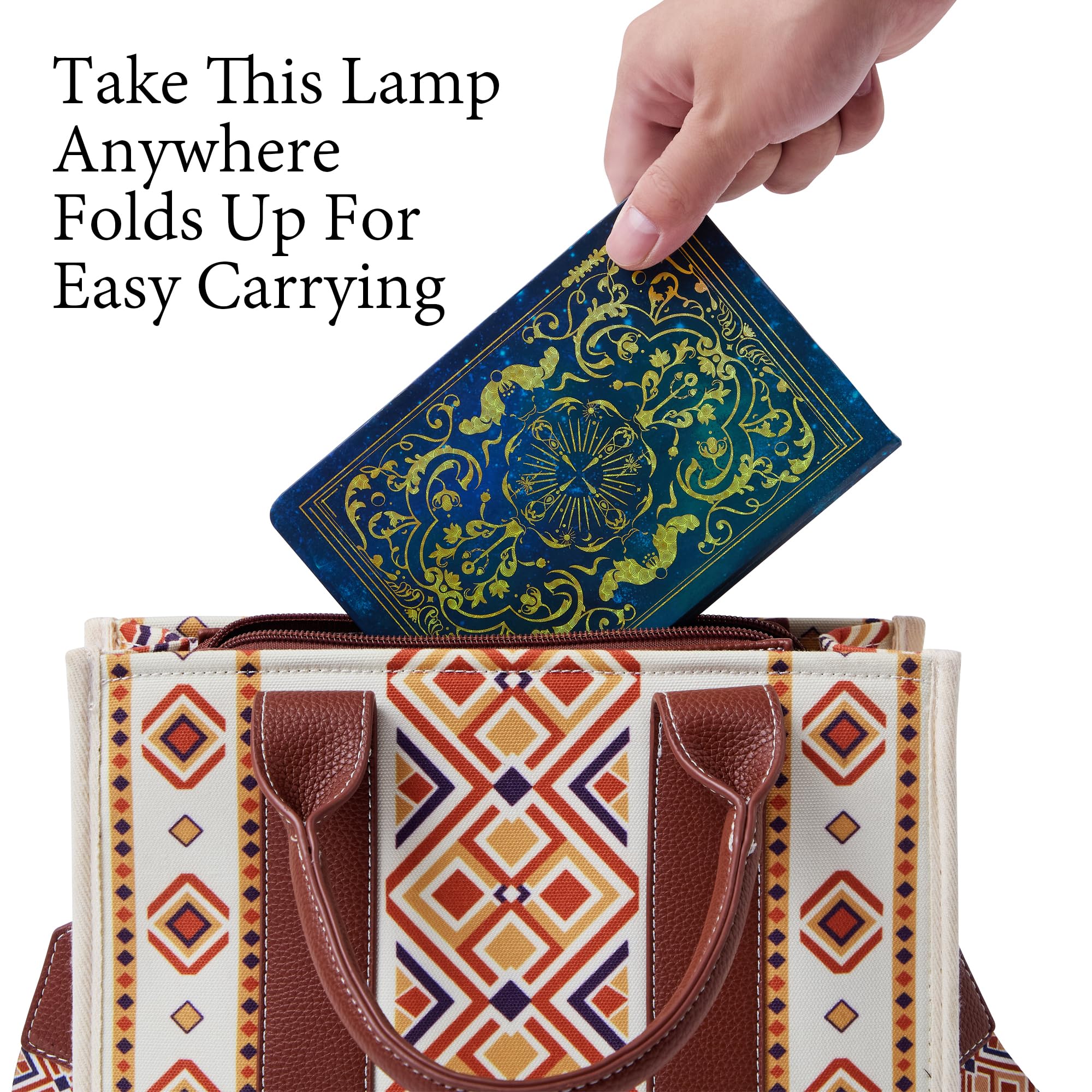 Uniwolk BookLamp plegada lista para llevar, práctica y portátil