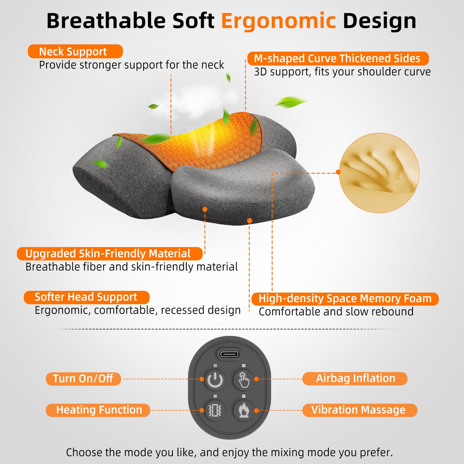 Upalled neck massager in use on office chair promoting relaxation during work