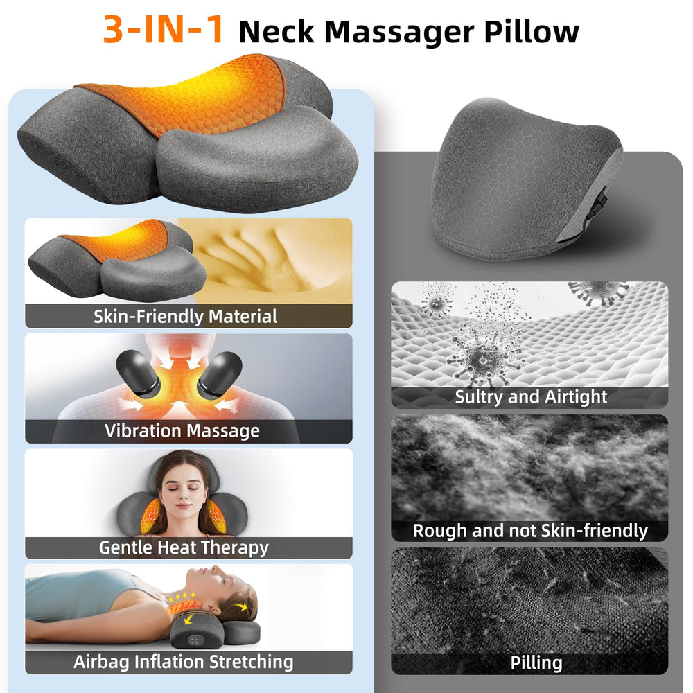 Upalled travel use on airplane seat providing portable neck support