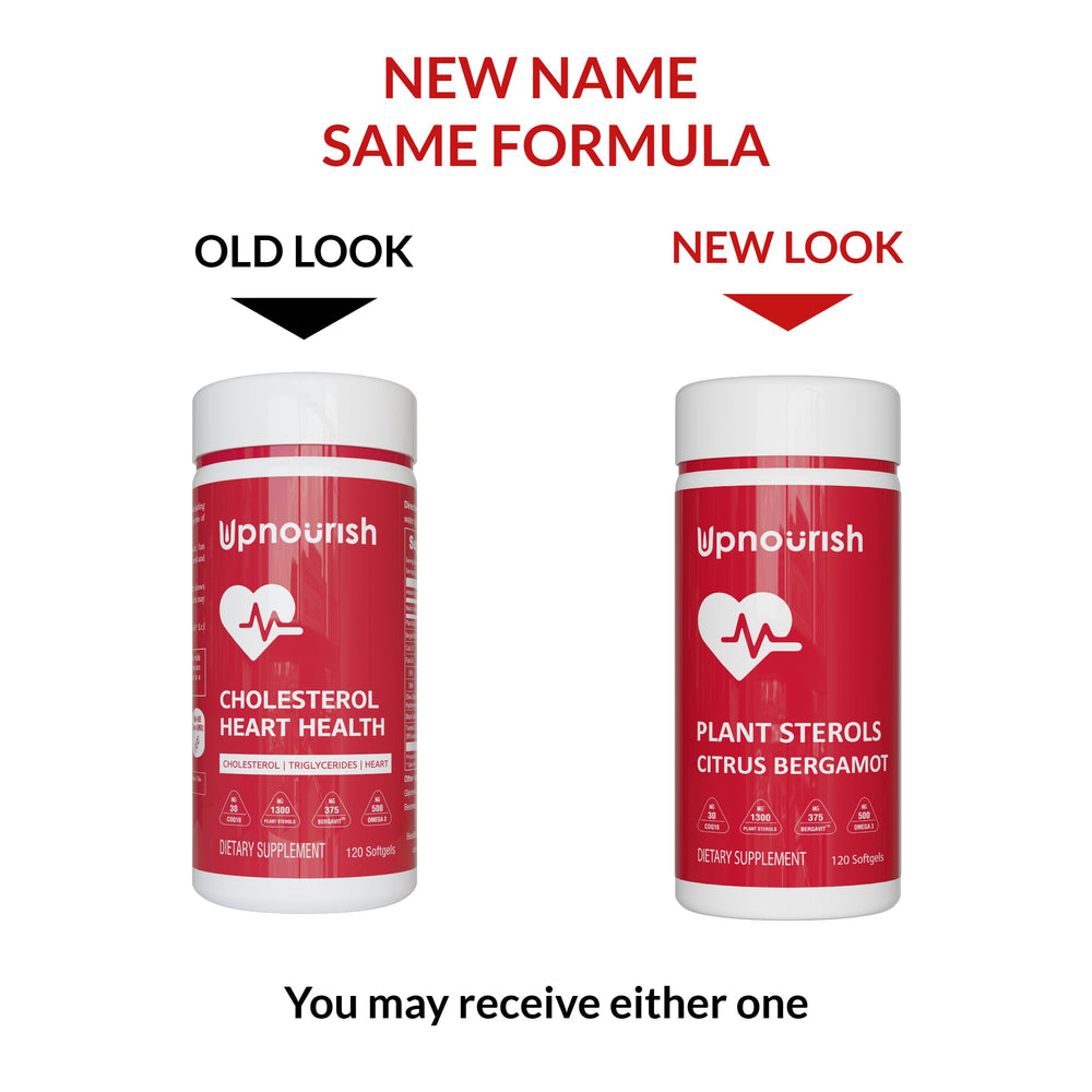 UpNourish botella y lista de nutrientes visible para lectura rápida