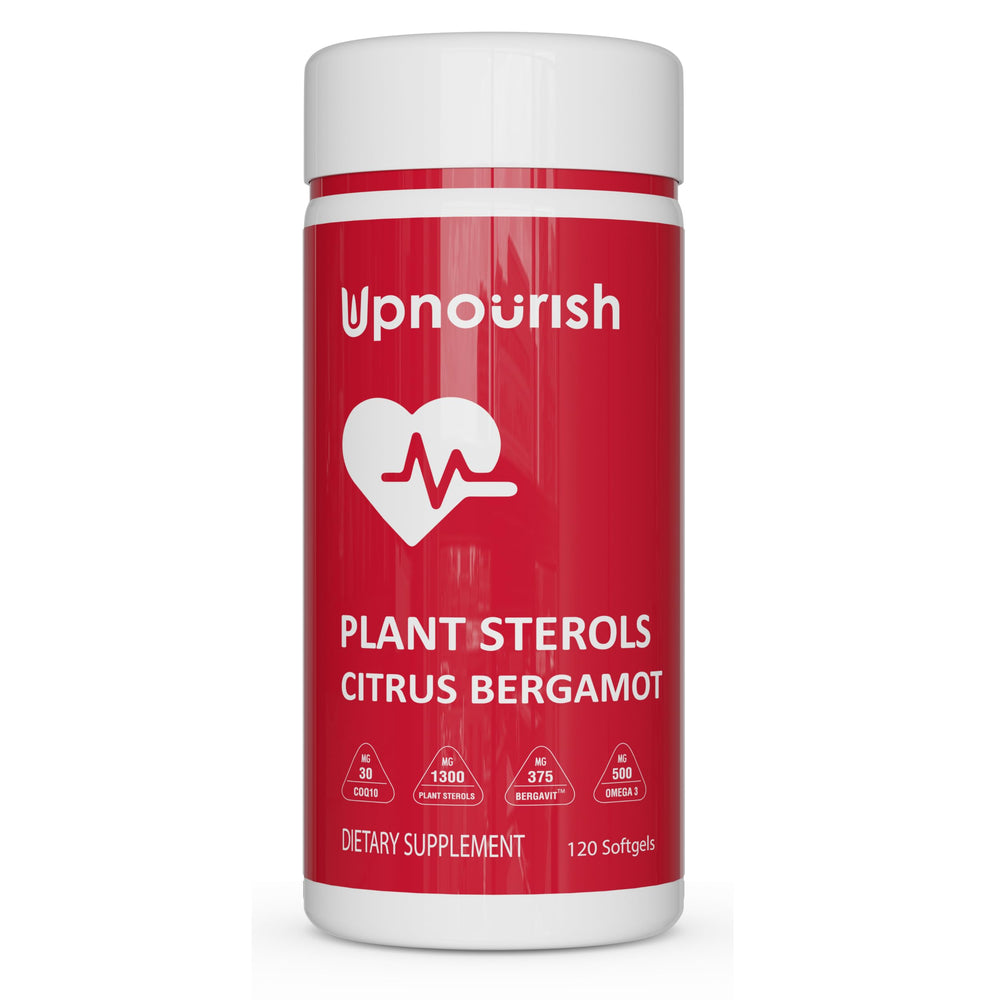 UpNourish envase frontal 120 softgels mostrando la presentación y conveniencia