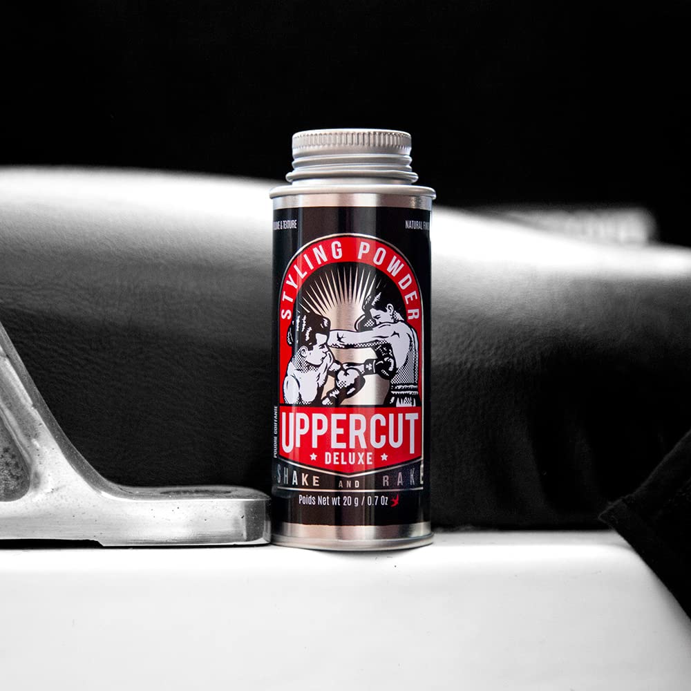 UPPERCUT DELUXE textura del polvo en primer plano para volumen visible