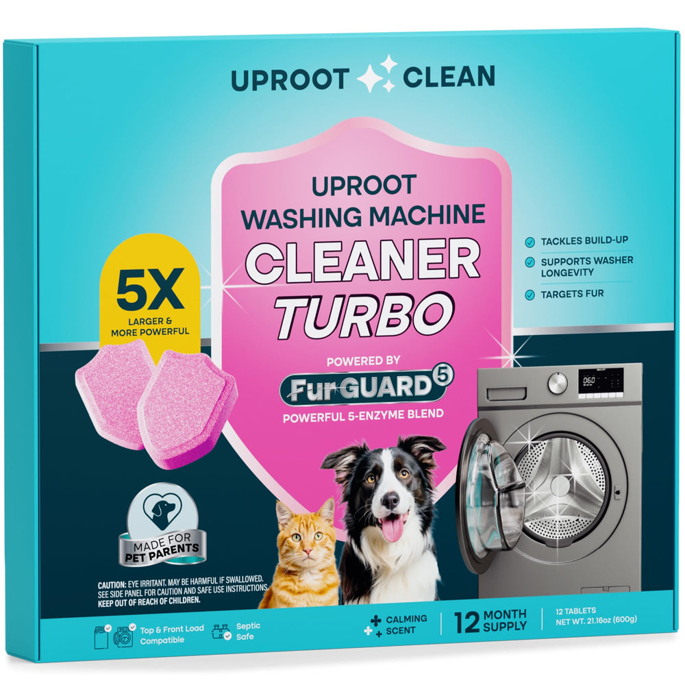 Uproot Clean front packaging showing 12 month supply and turbo strength benefit
