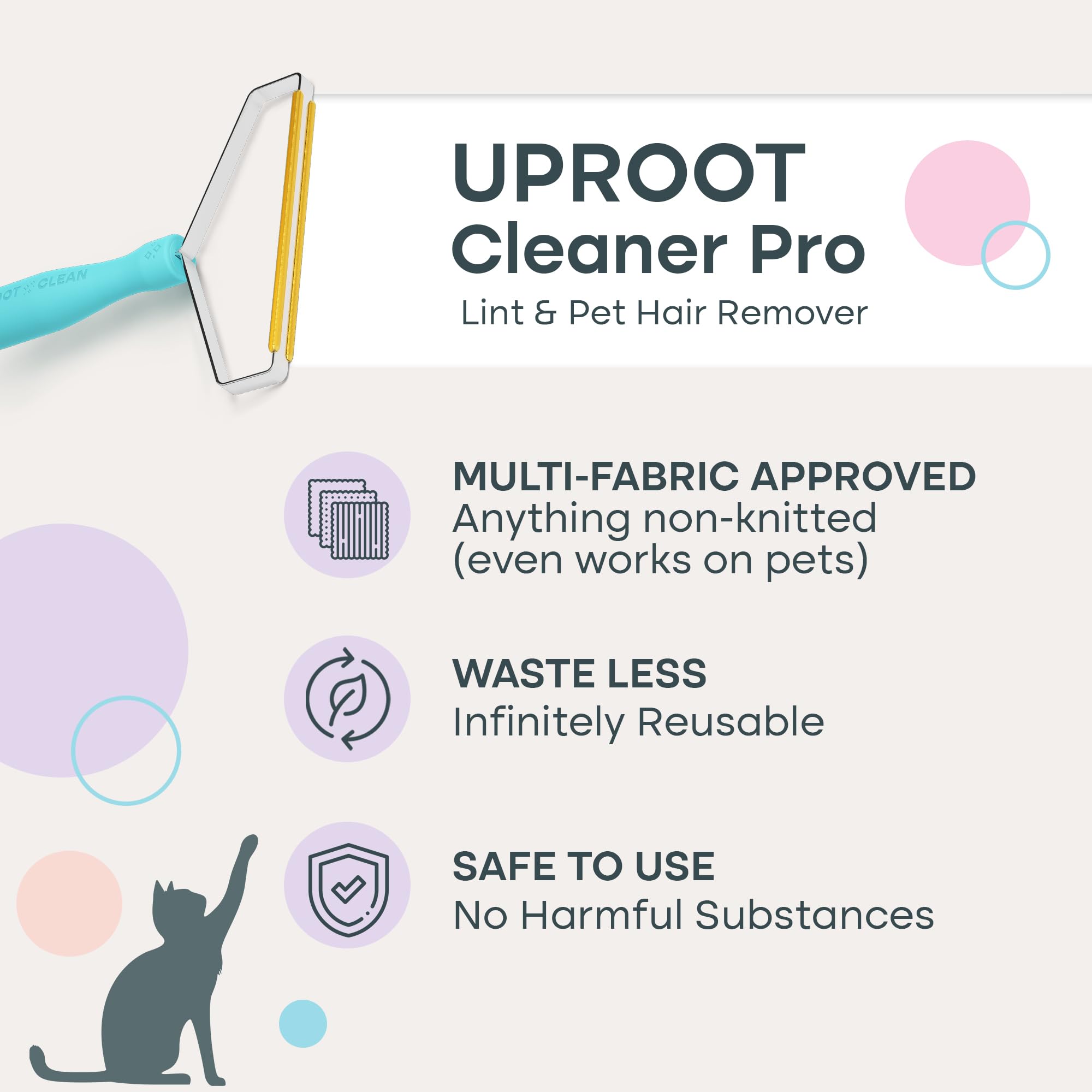 Uproot Clean textura de la cuchilla mostrando eficacia para fibras incrustadas