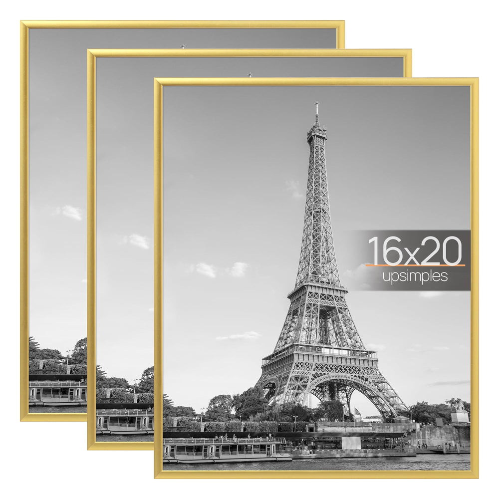 upsimples gold frame front view showing clean display and elegant finish