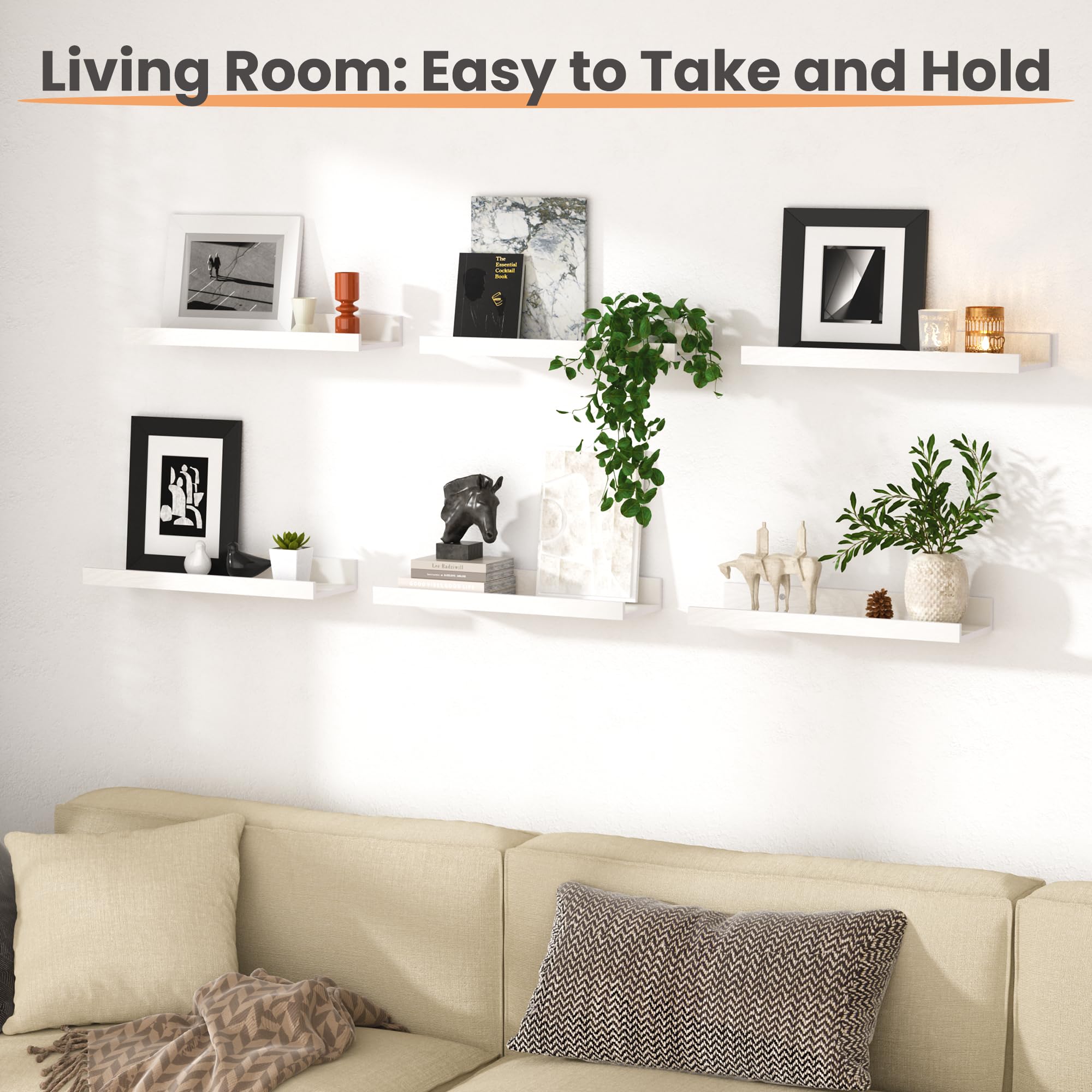 upsimples seis baldas combinadas desplegando versatilidad en pared