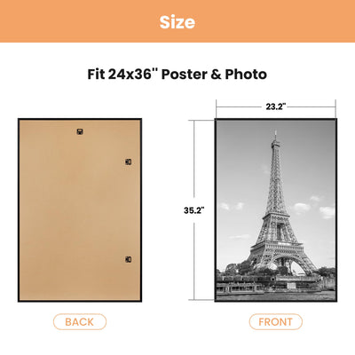 upsimples back view showing dual hangers for versatile portrait or landscape benefit