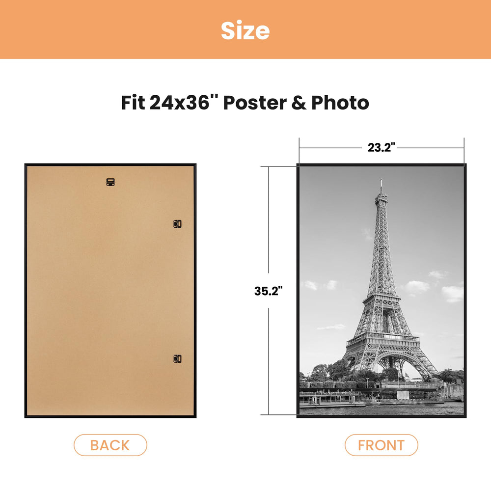 upsimples back view showing dual hangers for versatile portrait or landscape benefit