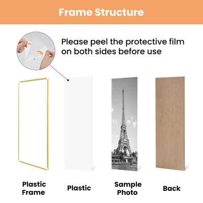 upsimples frame next to ruler for scale showing 24x36 size and accurate fit benefit