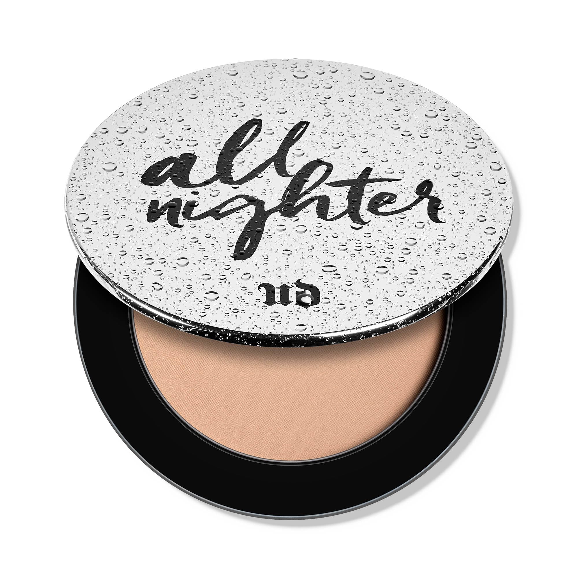 Urban Decay All Nighter frente mostrando diseño y cierre práctico para fijación prolongada