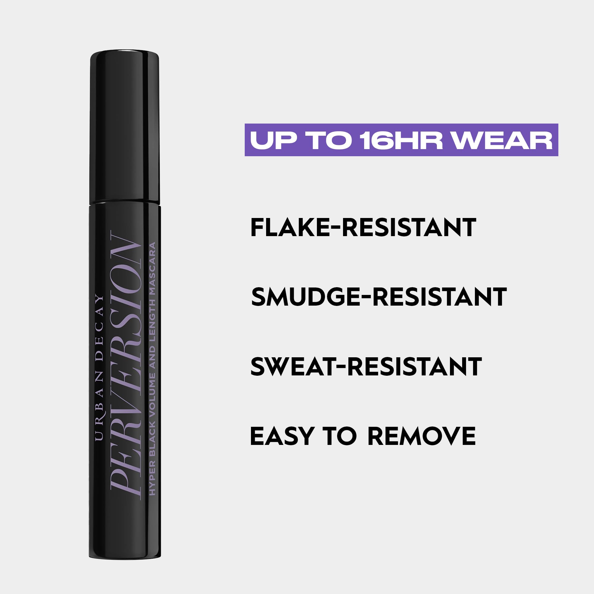 Urban Decay producto junto a una regla para comparación de tamaño práctico