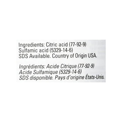 Urnex Dezcal bottle beside kettle to show compatibility and scale removal