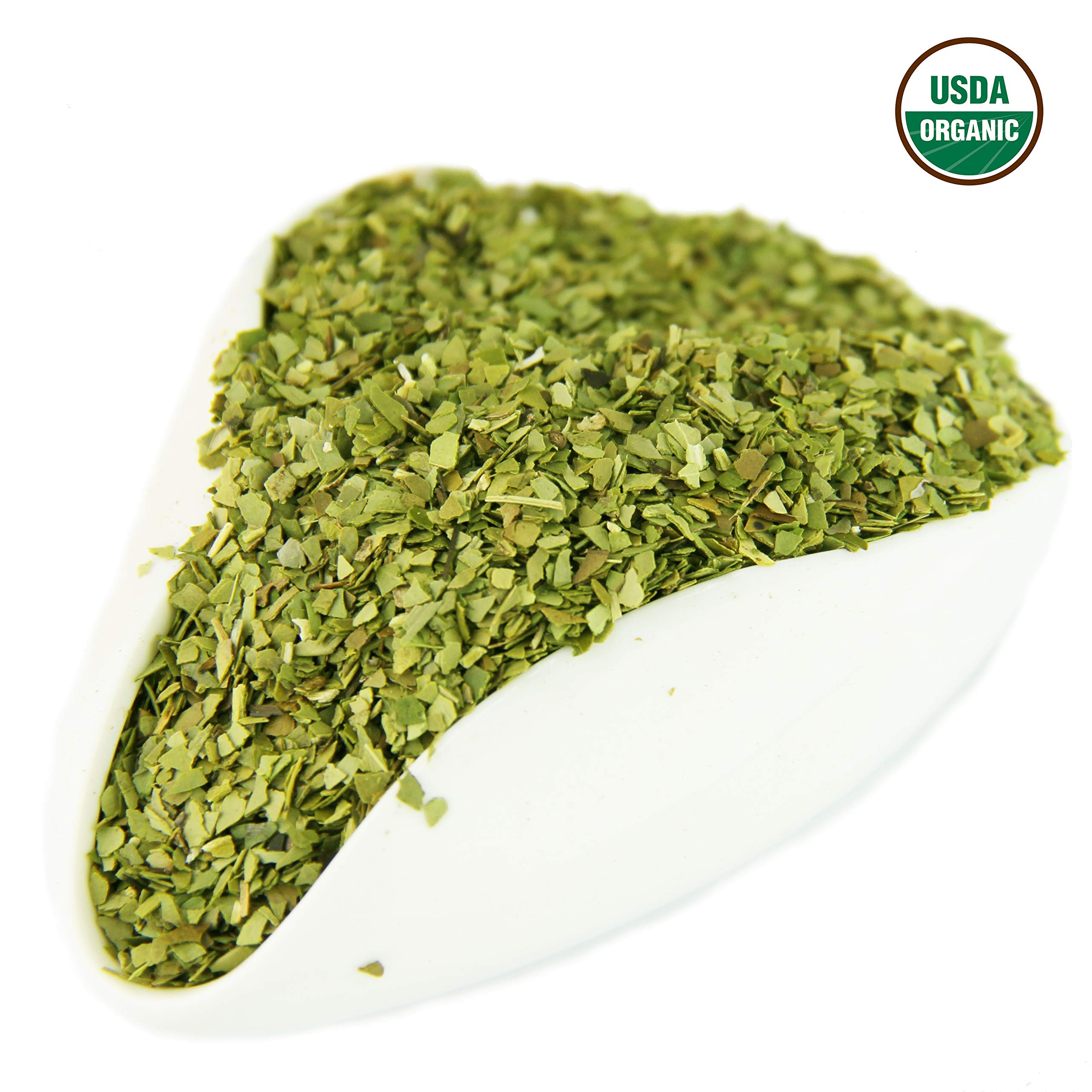 U.S. Wellness Naturals close-up of whole-leaf mate texture highlighting dust-free clean infusion