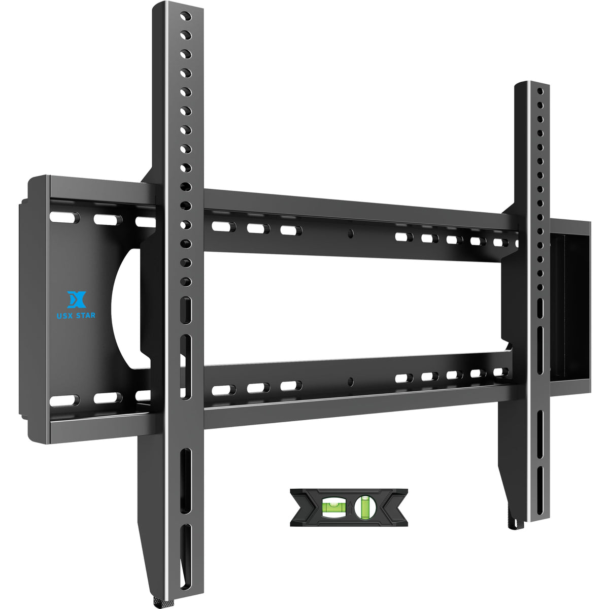 USX STAR soporte frontal mostrando televisor fijado y acabado limpio