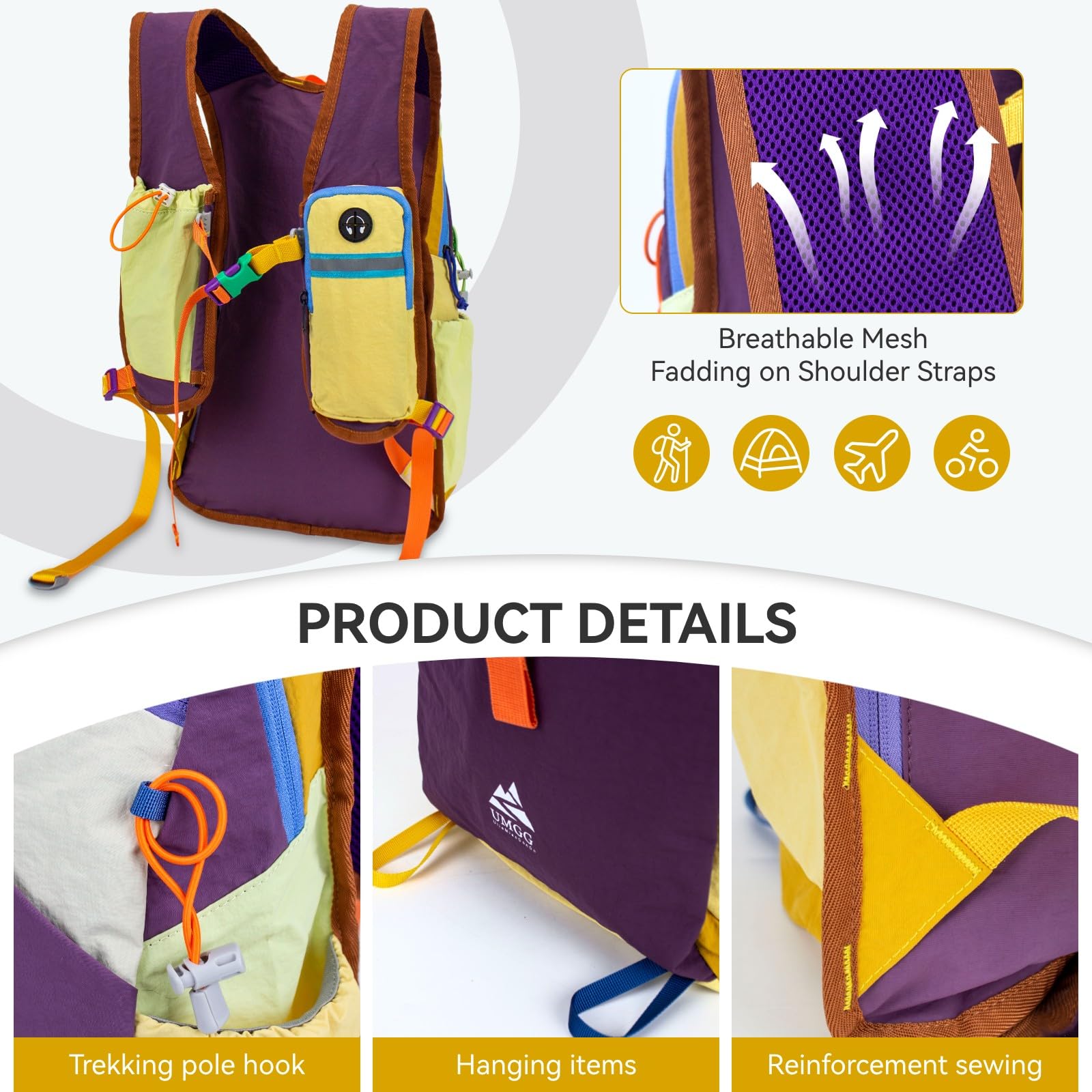 UtiaMiaoGonGo mochila plegada ocupando poco espacio para llevar en maleta