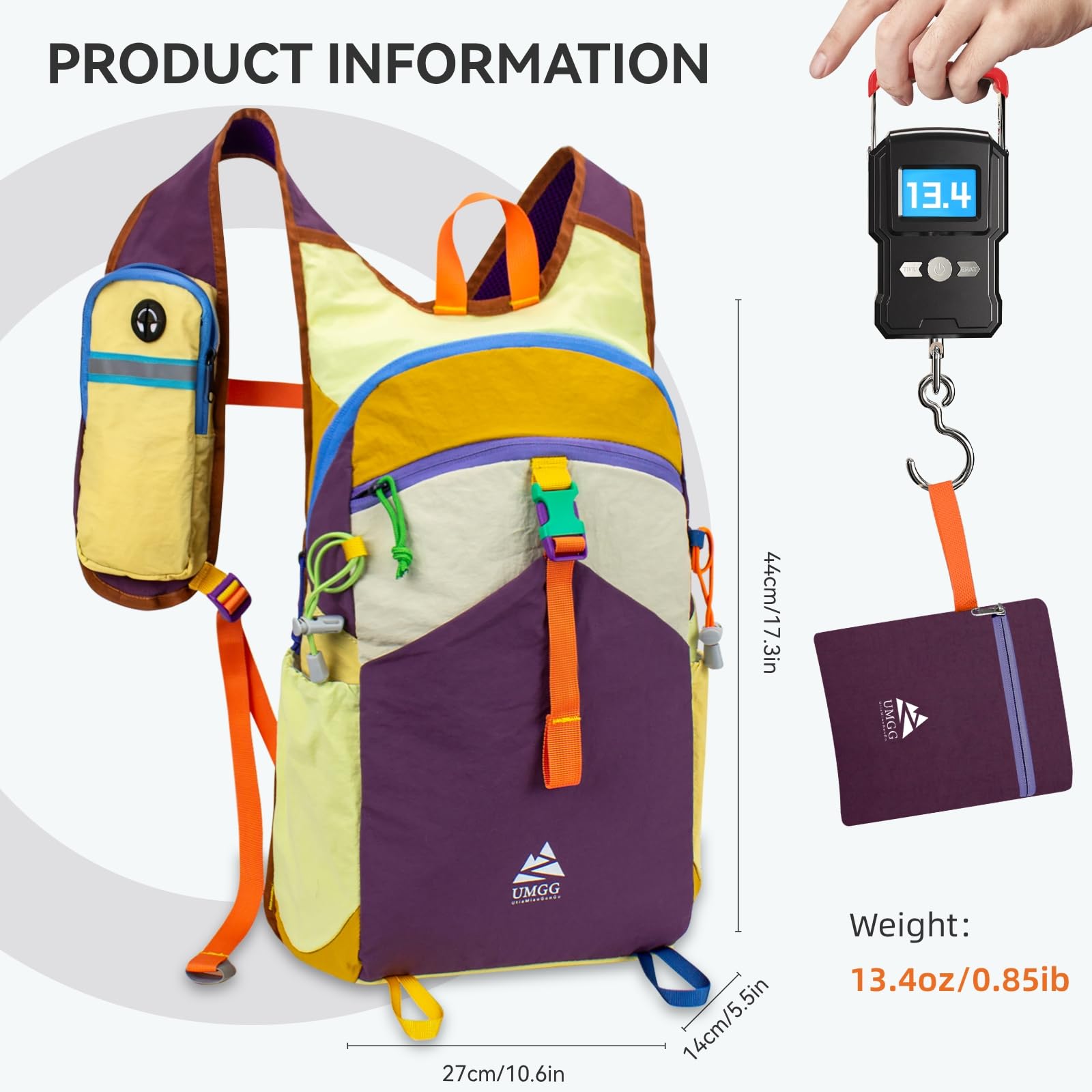 UtiaMiaoGonGo vista trasera con bolsillo oculto, seguridad para objetos de valor