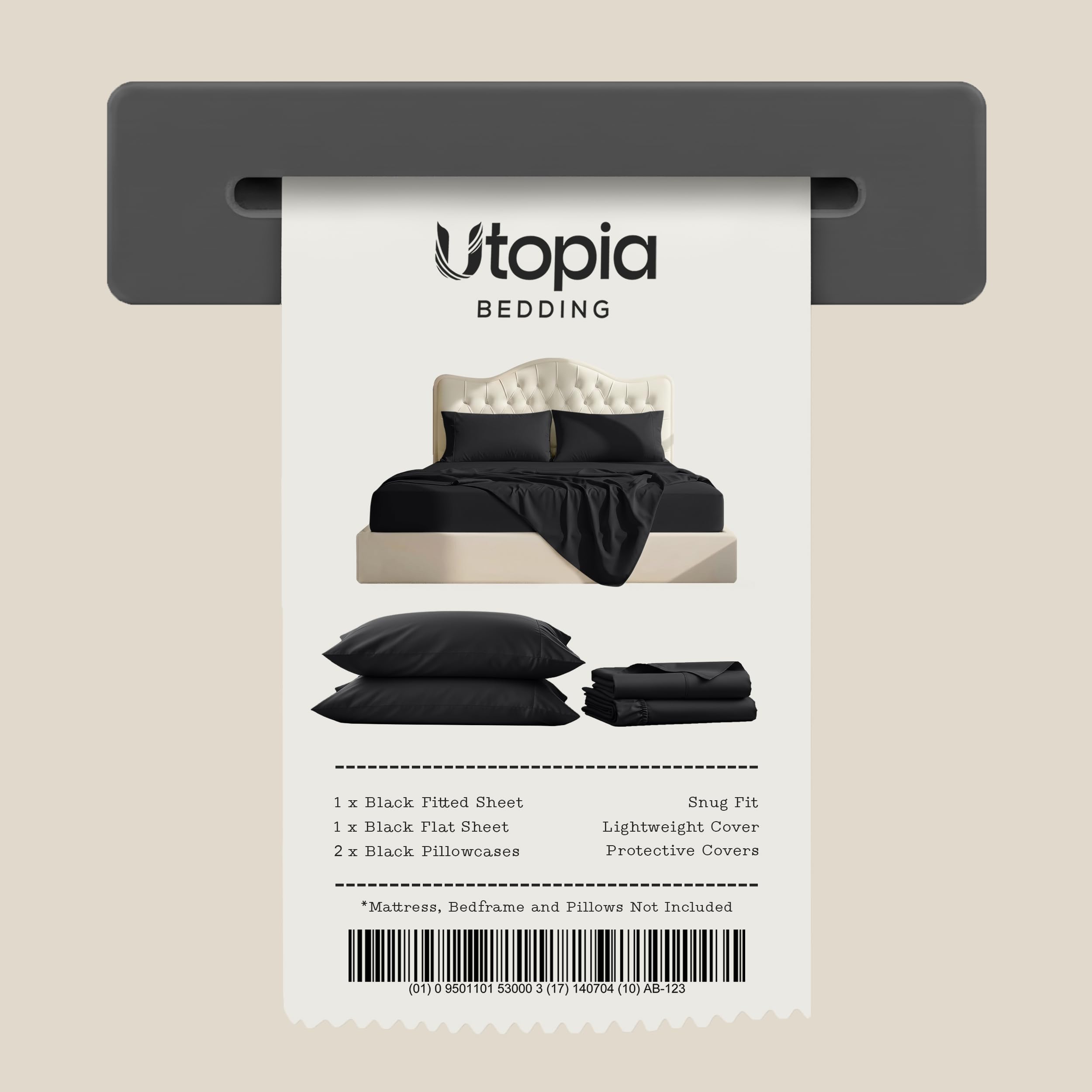 Utopia Bedding cama decorada en dormitorio mostrando aspecto hotelero y estilo