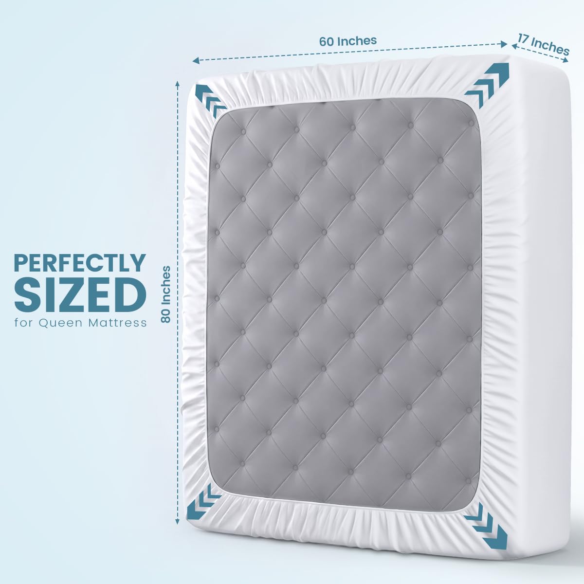 Utopia Bedding bolsillo profundo adaptado a colchones hasta 17 pulgadas