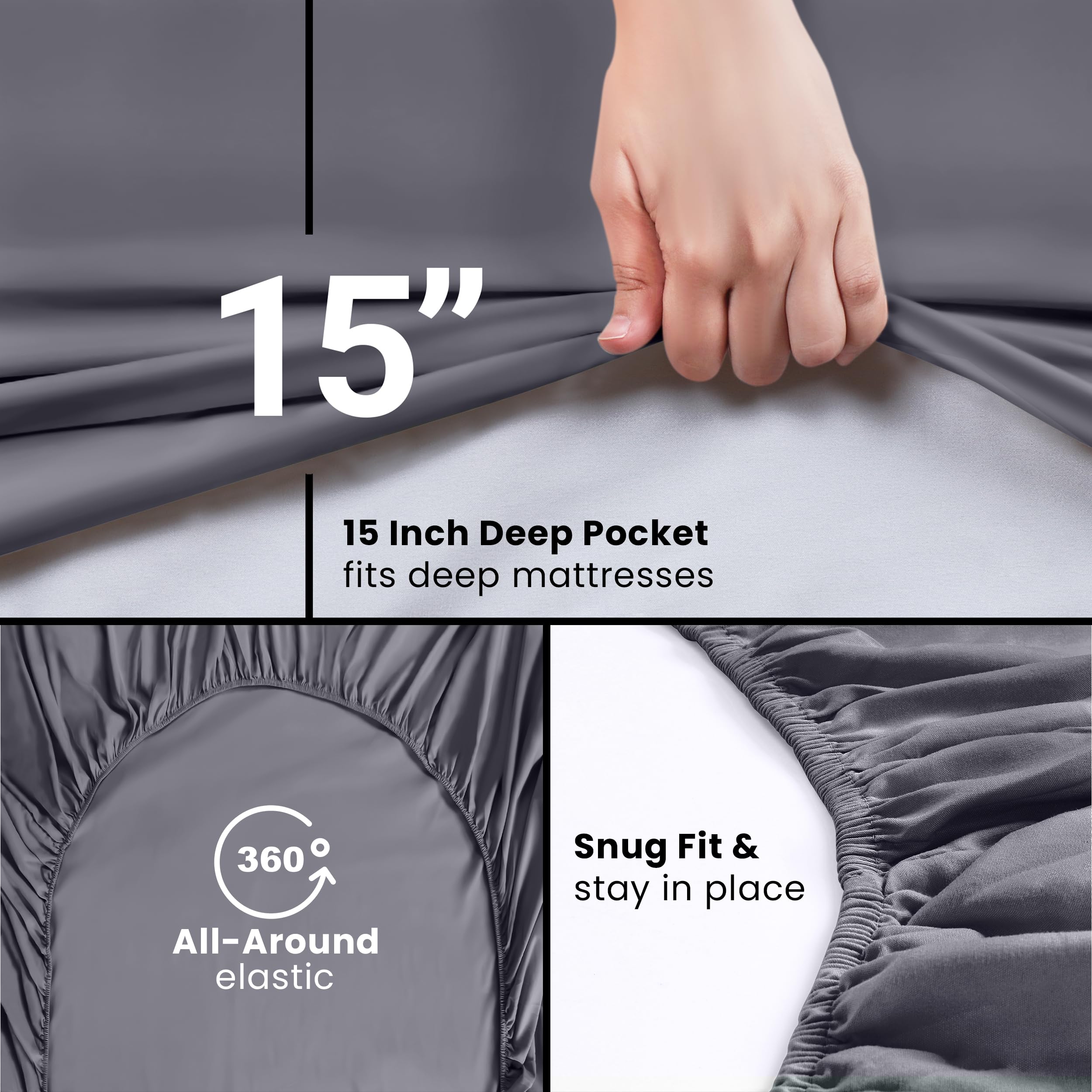 Utopia Bedding etiqueta de cuidado y composición, instrucciones claras