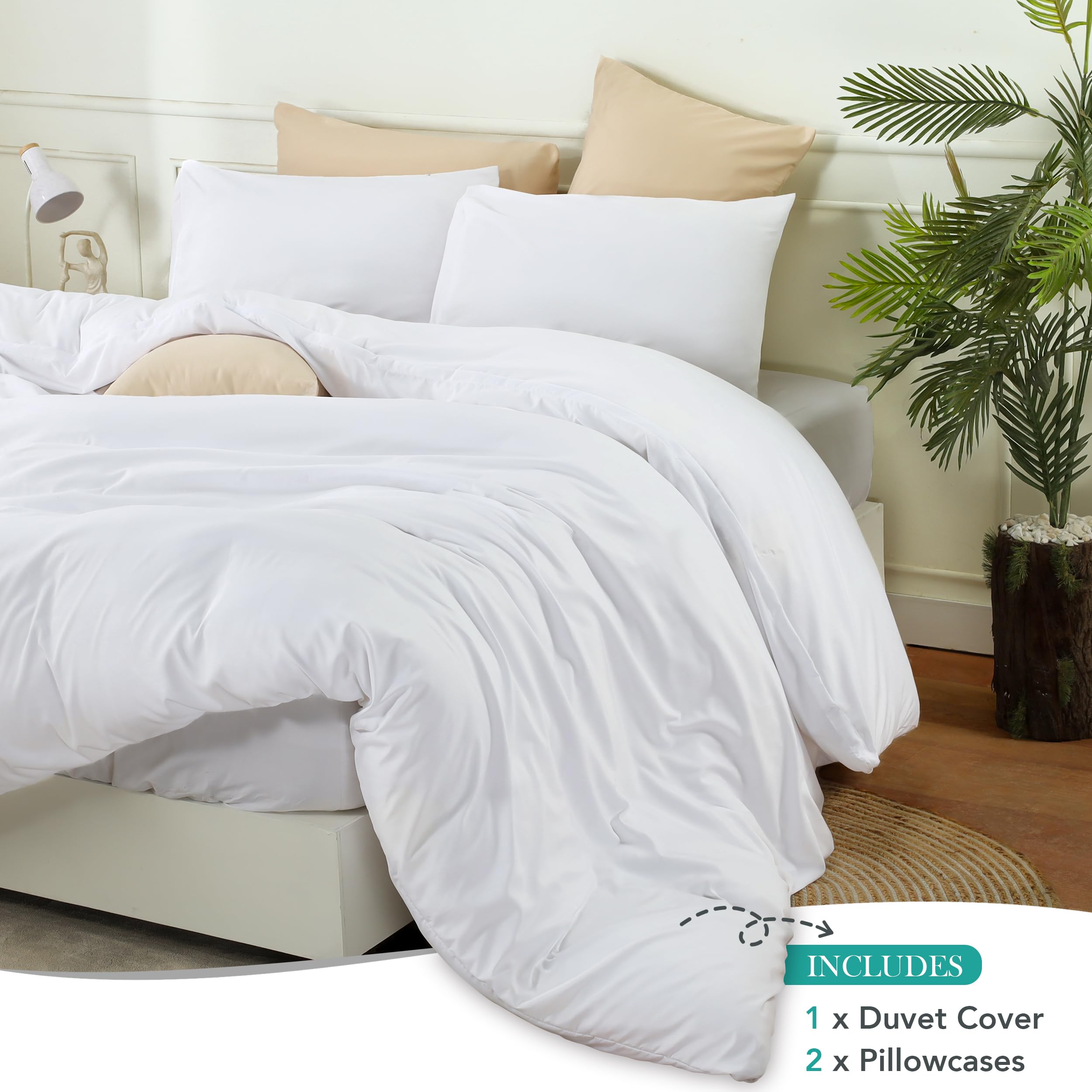 Utopia Bedding cierre de cremallera oculto asegurando el relleno sin arrugas