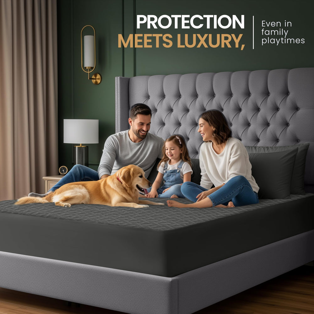 Utopia Bedding comparación de tamaño Full y profundidad 15 pulgadas clara