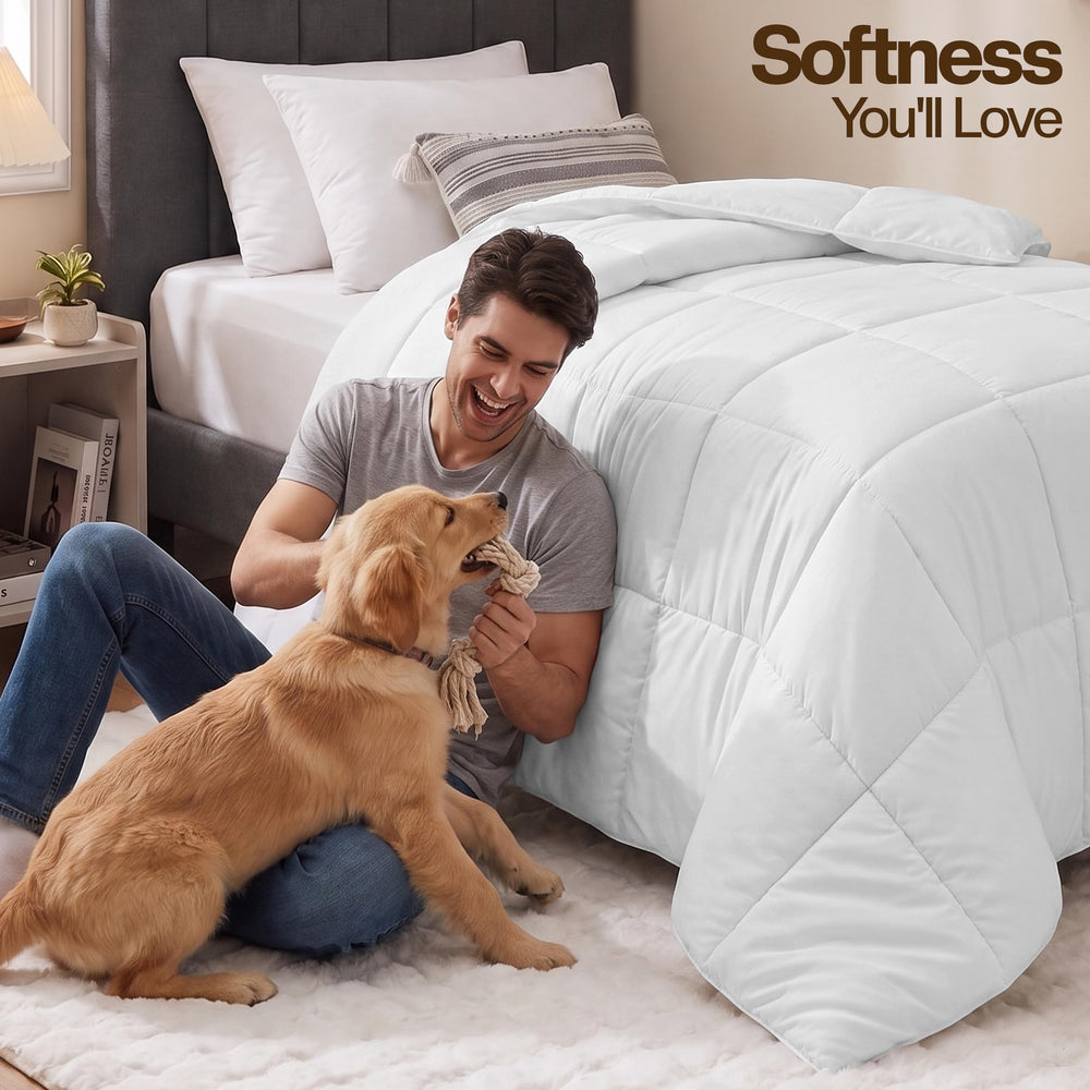 Utopia Bedding comparación de tamaño Twin para medir la caída