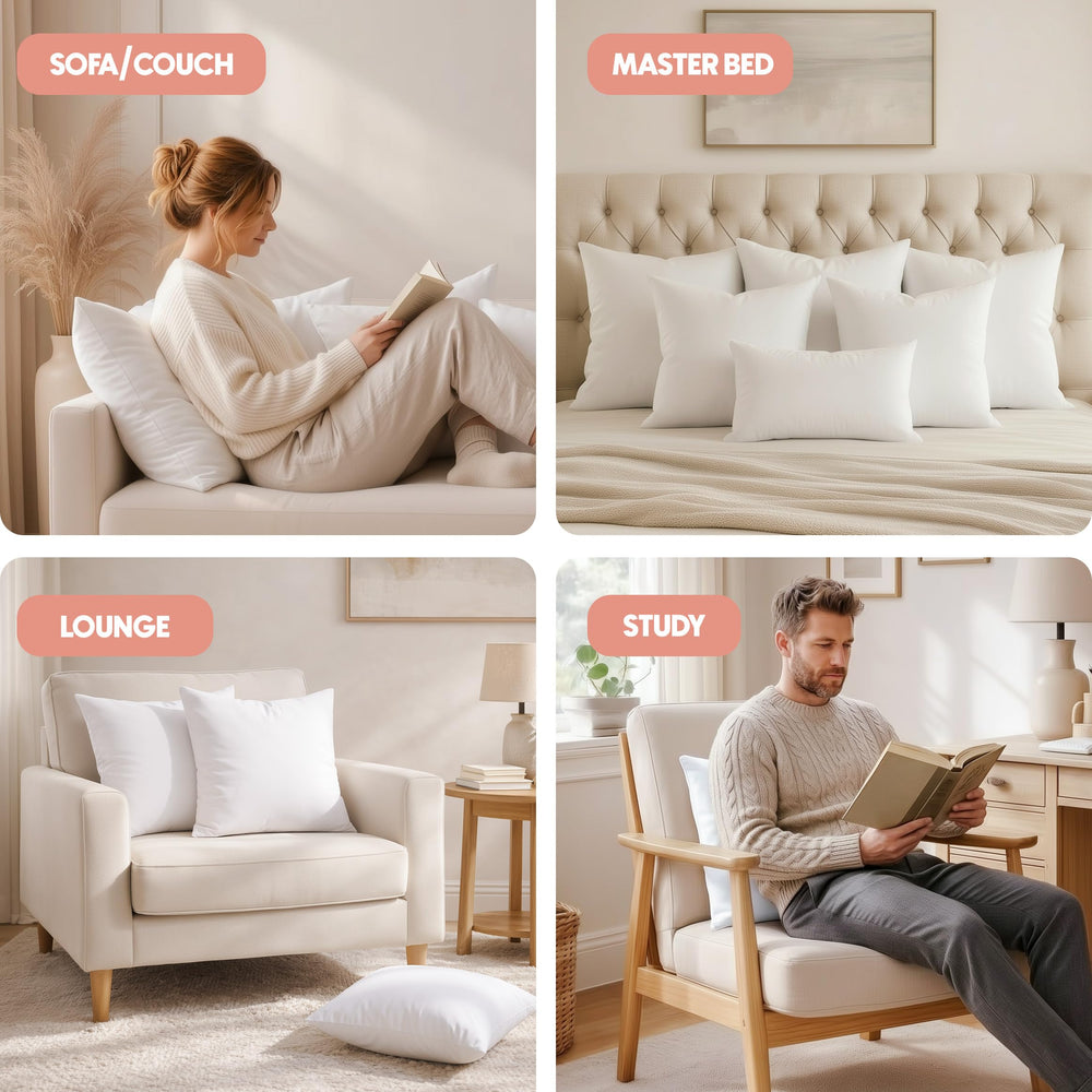 Utopia Bedding comparación de tamaño con una mano para referencia de escala