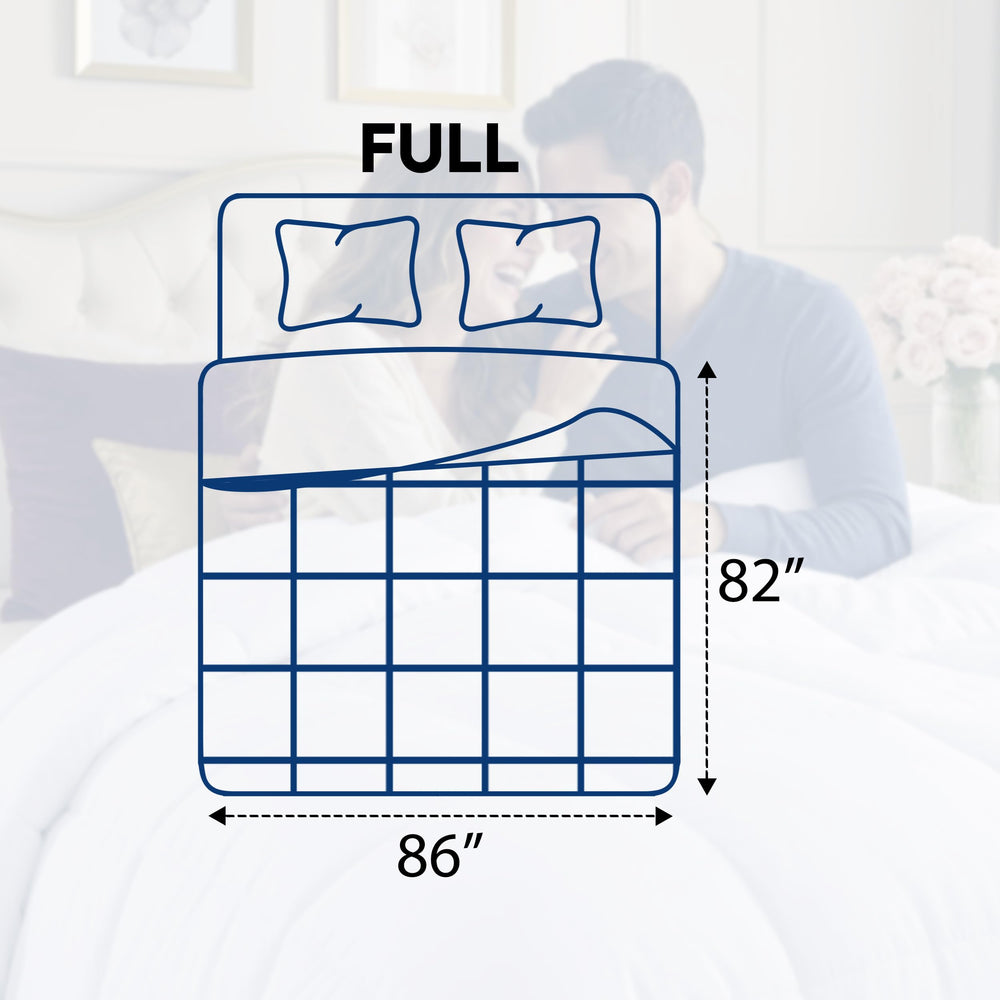 Utopia Bedding primer plano de las costuras en caja que mantienen el relleno distribuido