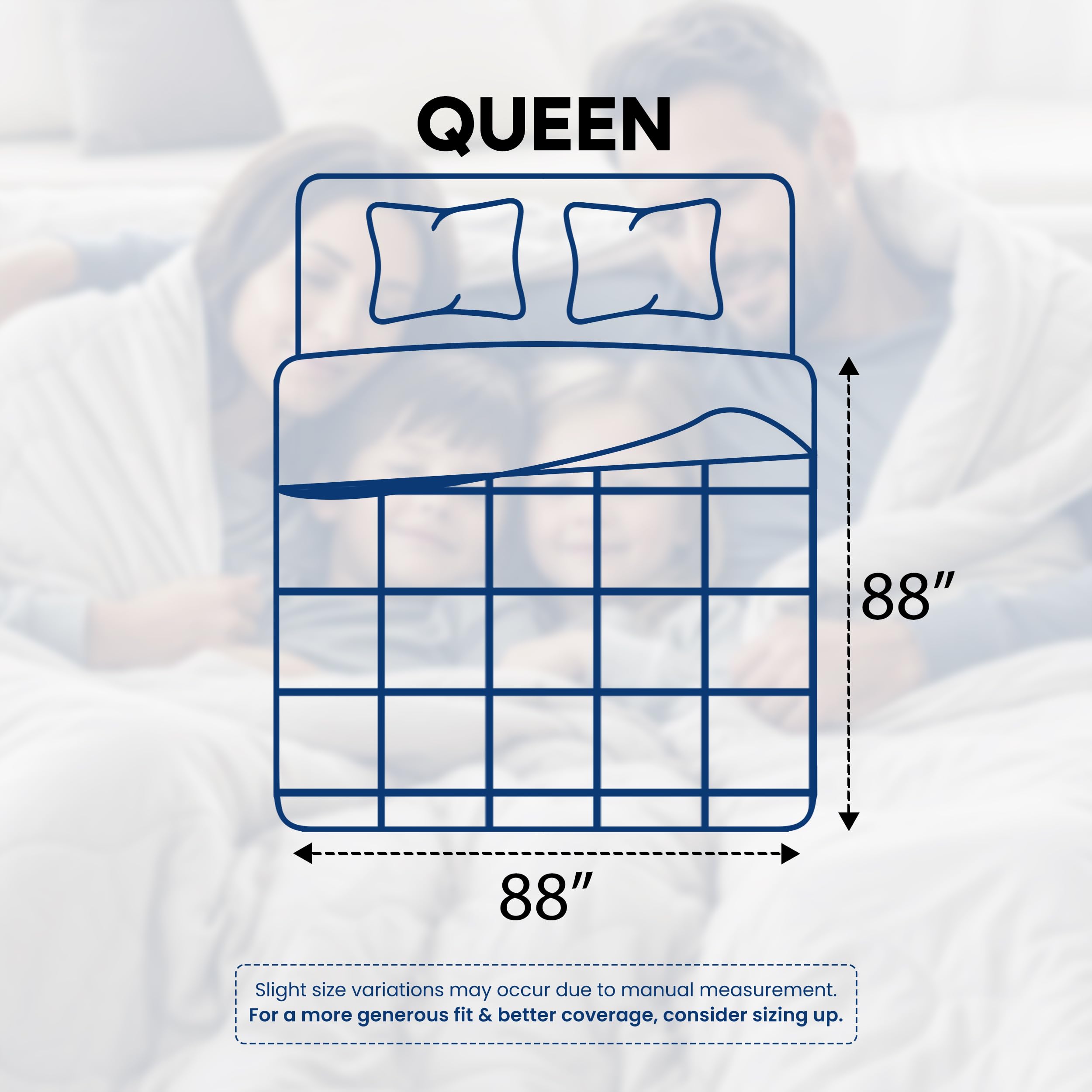 Utopia Bedding detalle de costura mostrando caja y ribete que mantienen el relleno estable