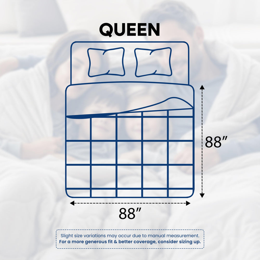 Utopia Bedding detalle de costura mostrando caja y ribete que mantienen el relleno estable