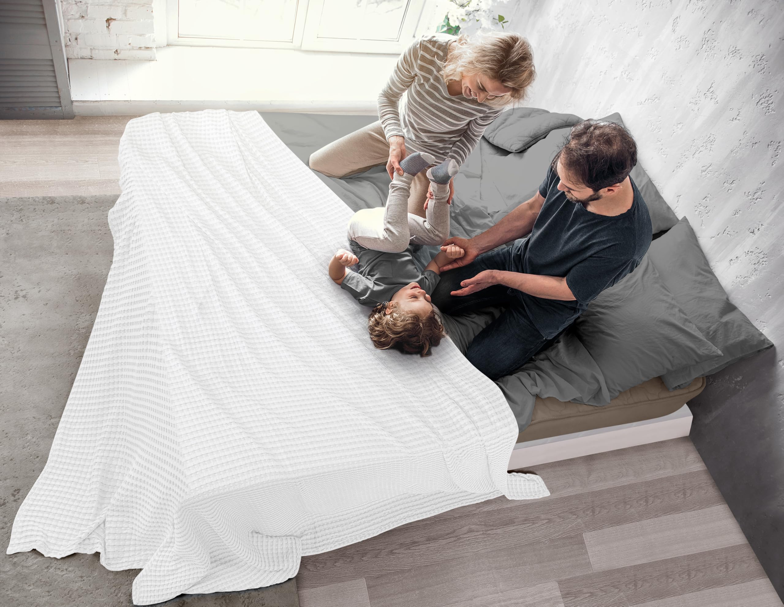 Utopia Bedding close-up del hilo ring-spun, mayor suavidad y durabilidad