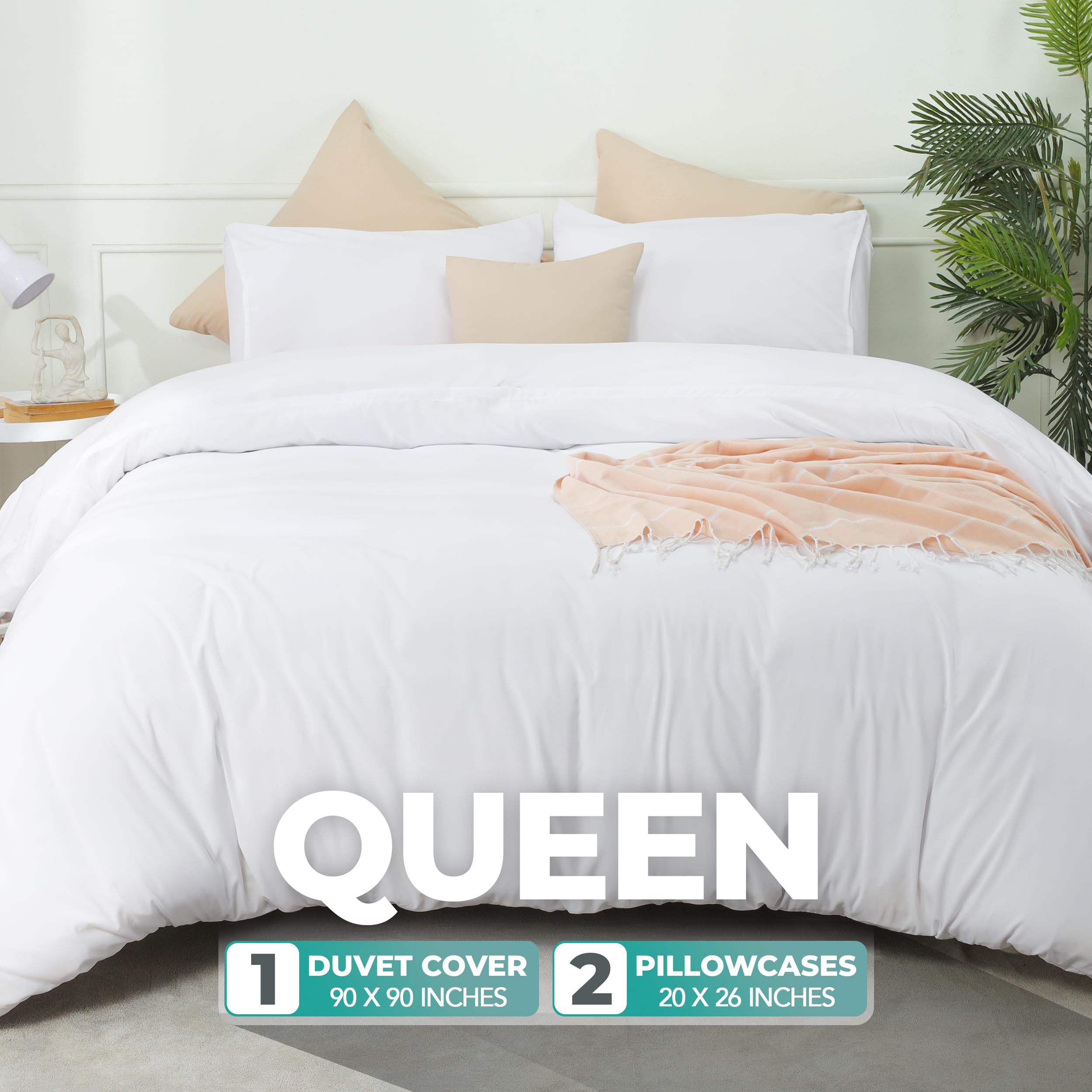 Utopia Bedding detalle de la microfibra cepillada, sensación suave y duradera