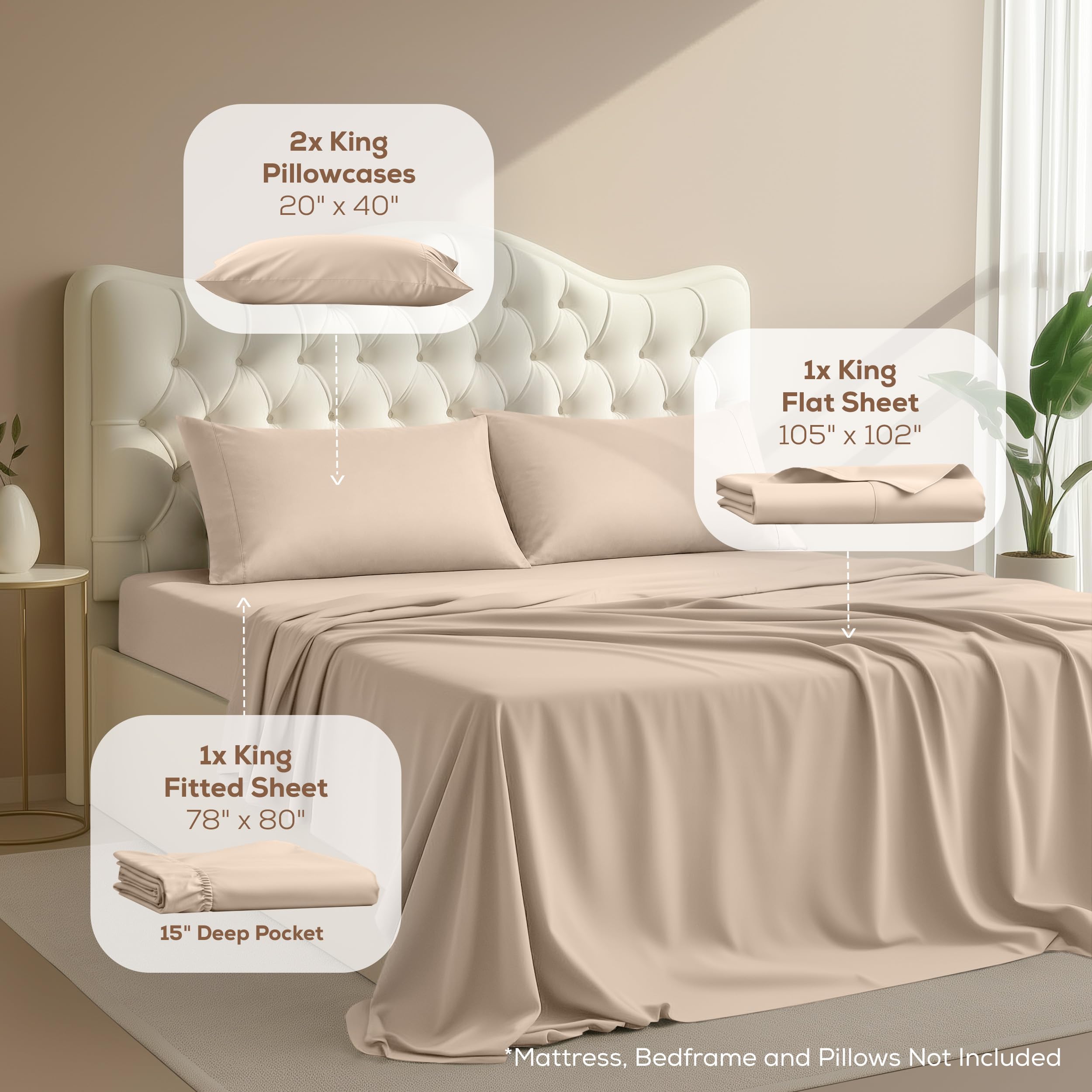 Utopia Bedding primer plano de microfibra cepillada, sensación suave al tacto