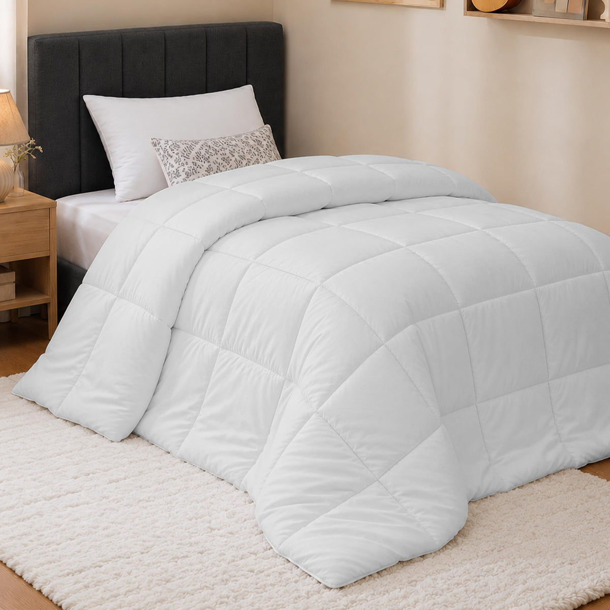 Utopia Bedding edredón frontal Twin mostrando cobertura completa