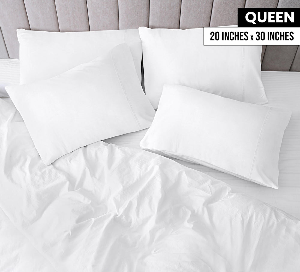 Utopia Bedding funda colocada sobre almohada, acabado ordenado y protegido