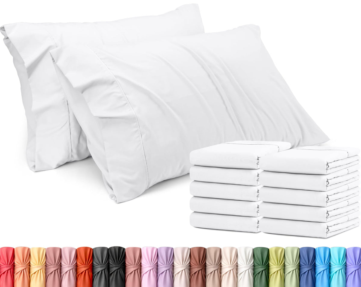 Utopia Bedding frente del paquete de 12 fundas, solución práctica