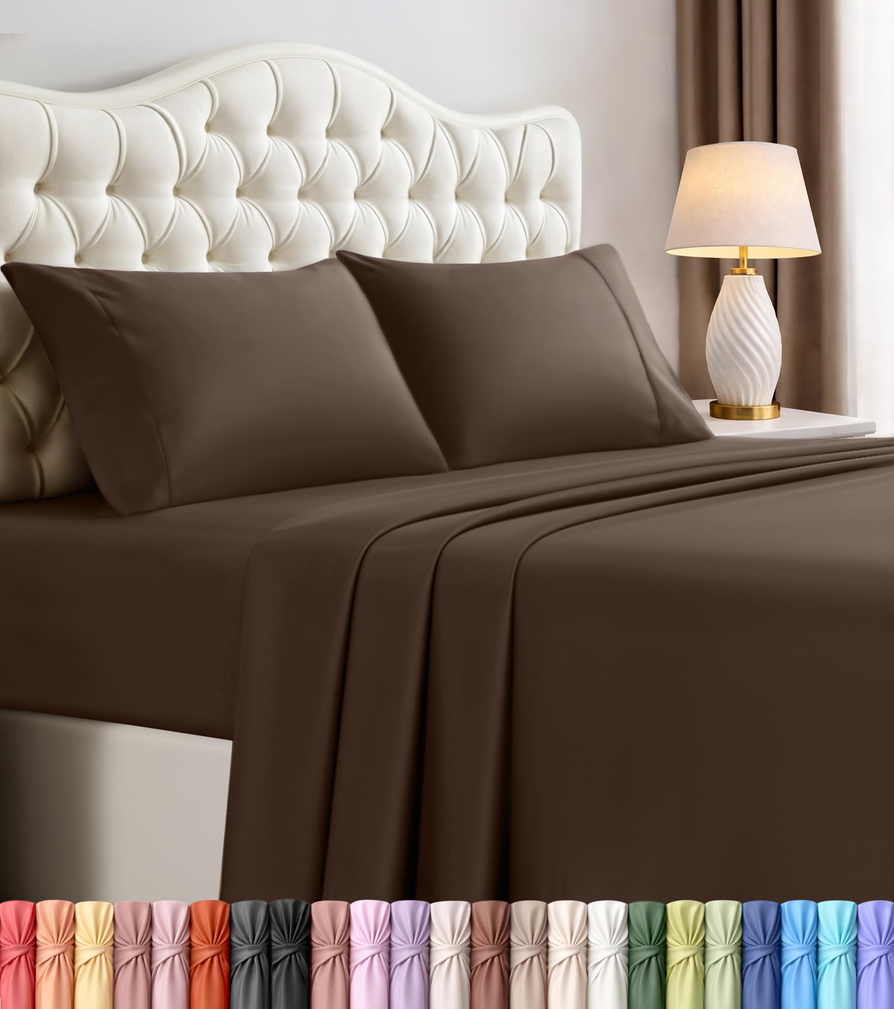 Utopia Bedding vista frontal del empaquetado mostrando el set completo y detalle elegante