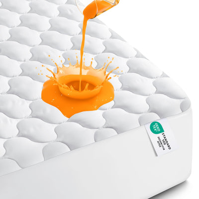 Utopia Bedding vista frontal de la funda Queen con ajuste ceñido y beneficio de protección