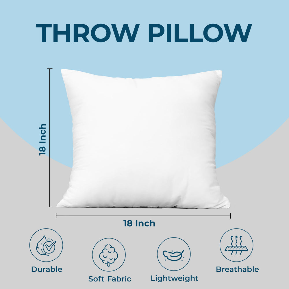 Utopia Bedding inserts styled on a sofa demonstrating plump support and decor refresh benefit