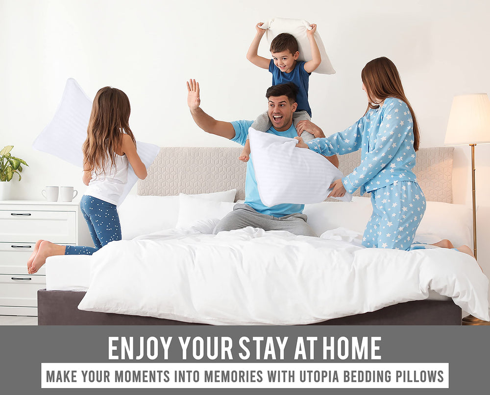 Utopia Bedding pillow supporting neck while lounging to show ergonomic cushioning benefit
