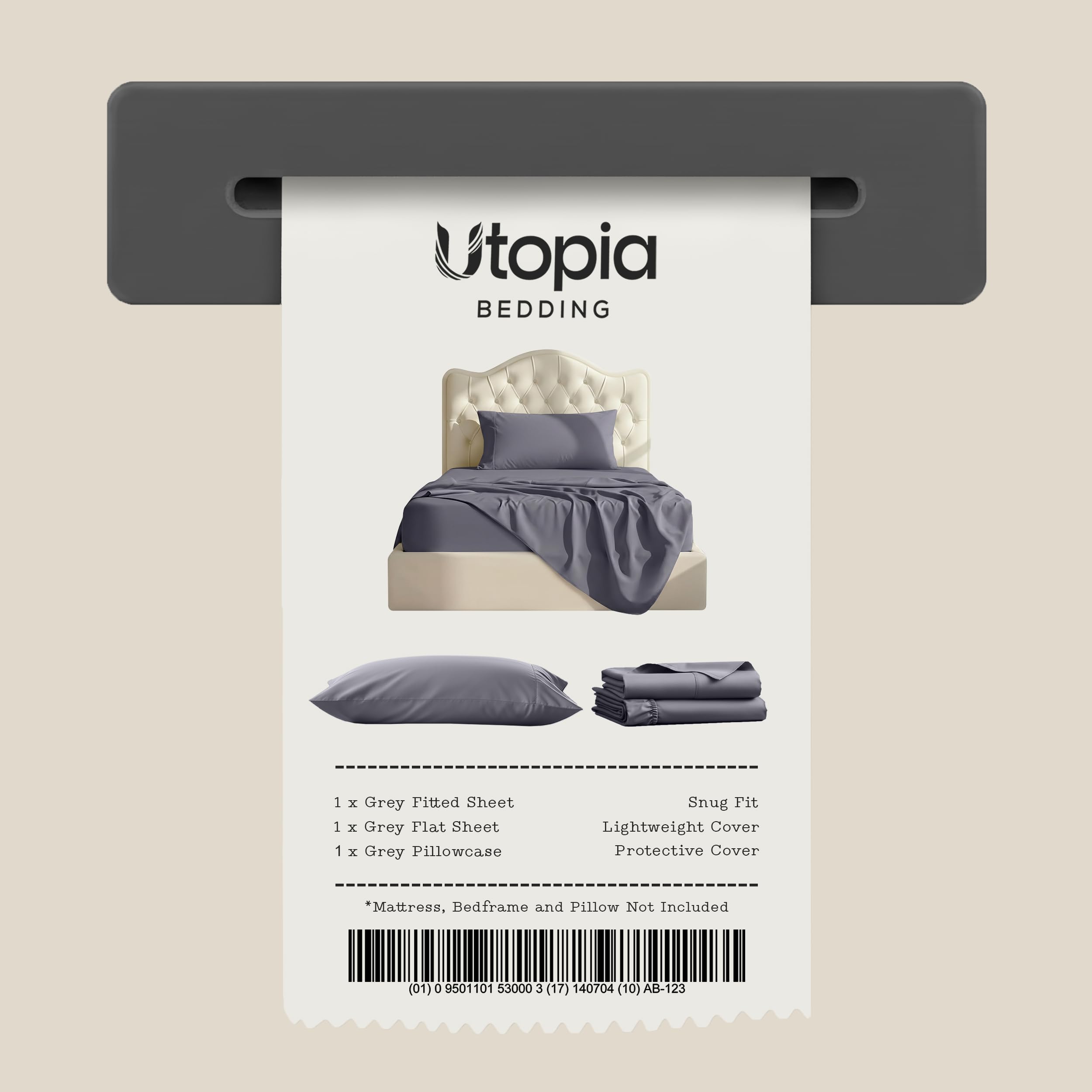 Utopia Bedding sábanas dobladas ordenadas listas para guardar ahorro de espacio