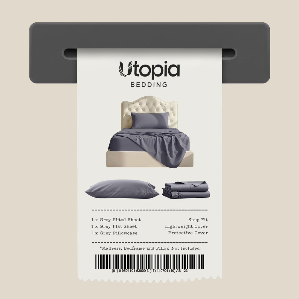 Utopia Bedding sábanas dobladas ordenadas listas para guardar ahorro de espacio